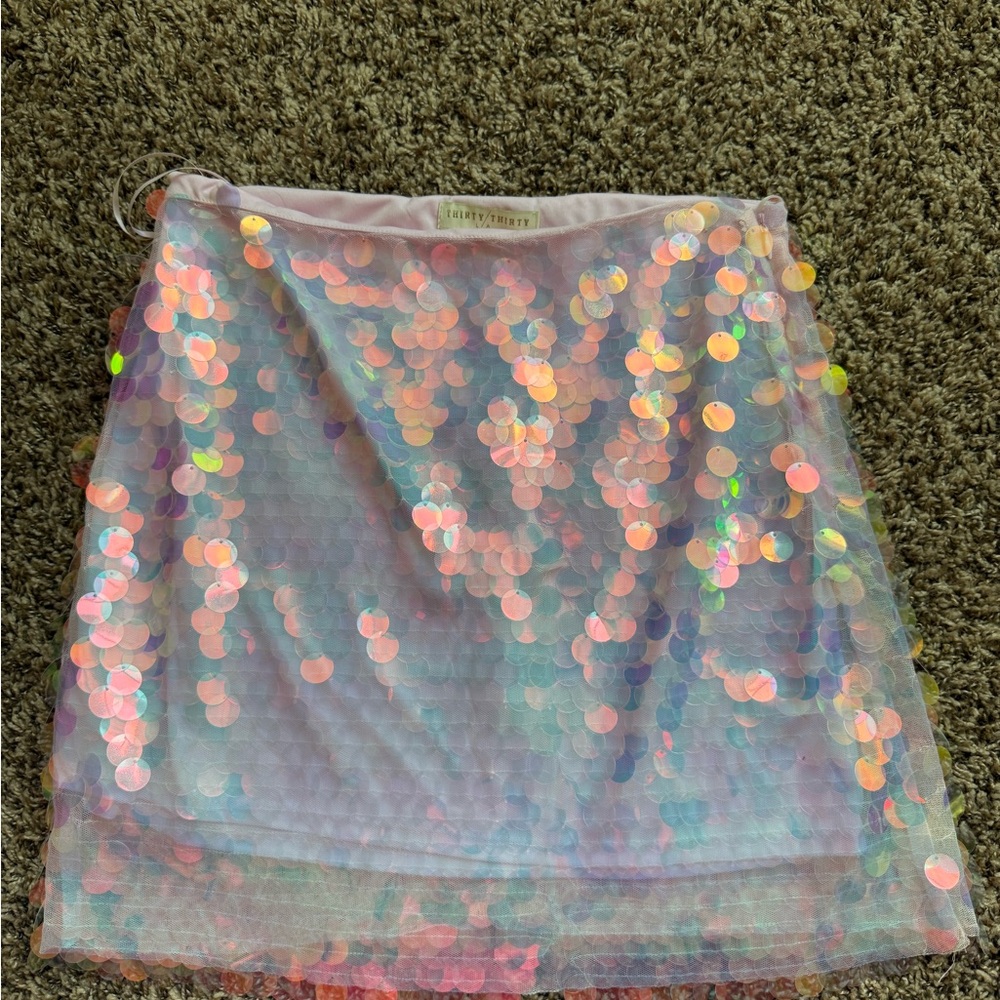 Princess Polly Iridescent Sequin Mini Skirt